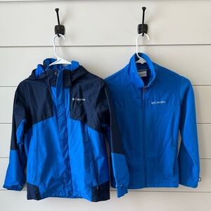 Columbia big kids Blue omni heat three in one winter jacket